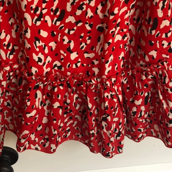 HAUTE SPOT RUFFLE WRAP DRESS - RED. Never worn! - Picture 4 of 5